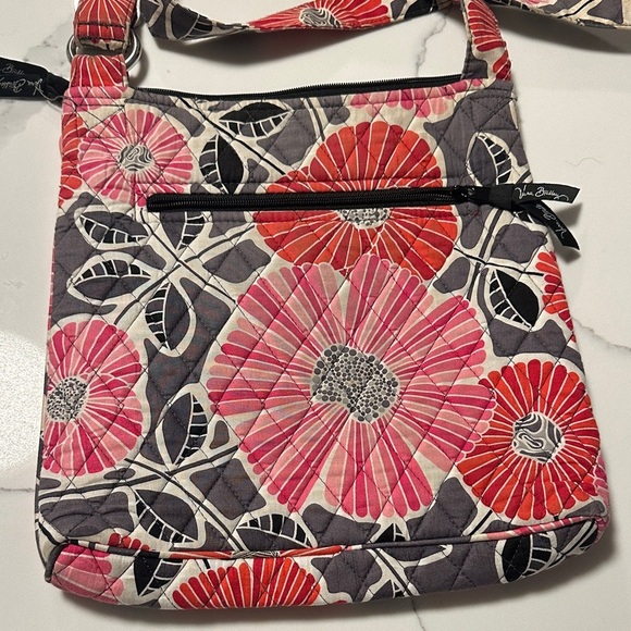Vera Bradley Pink and Gray Floral Crossbody Bag - Picture 3 of 4